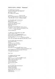 English worksheet: MONSOON TOKIO HOTEL