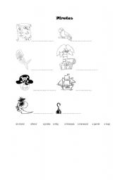 English Worksheet: Pirates- vocaulary