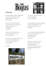 English Worksheet: Penny Lane