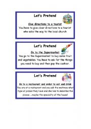 English Worksheet: Lets Pretend