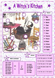 English Worksheet: PREPOSITIONS - editable - B&W version included