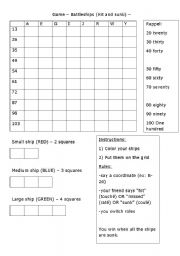 English Worksheet: Battleship