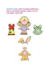 English Worksheet: DRESS ME UP