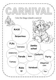 English Worksheet: CARNIVAL