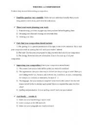 English Worksheet: how to write a composition