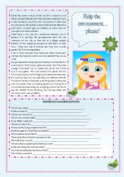 English Worksheet: SimpleReading Environment