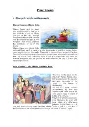 English Worksheet: Peruvians Legends