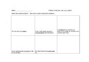 English Worksheet: Affix Sentences Draw-a-Picture