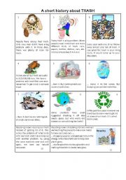 English Worksheet: A short history about trash 