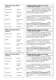 English Worksheet: Ive gotta feeling Song activity