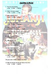 English worksheet: jumanji