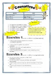 English Worksheet: HAVE smth DONE & HAVE smb DO