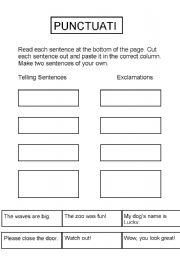 English worksheet: Punctuation 