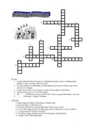 English Worksheet: Christmas crossword