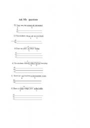 English worksheet: WH- QUESTIONS