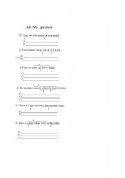 English Worksheet: WH- QUESTIONS
