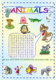 English Worksheet: Wordsearch