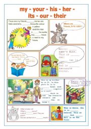 English Worksheet: Possessive adjectives - revision