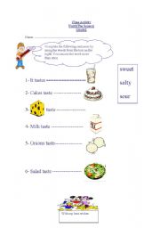 English worksheet: the senses