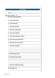 English worksheet: Personal ID