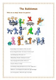 English worksheet: The Bubbleman