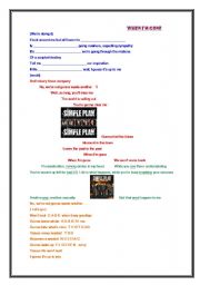 English worksheet: Song by Simple Plan