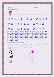 English worksheet: Alphabet