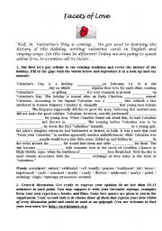 English Worksheet: Facets of Love