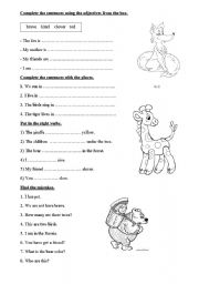 English Worksheet: Elementary kids sentences