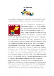 English Worksheet: Simpsons daily routine. 