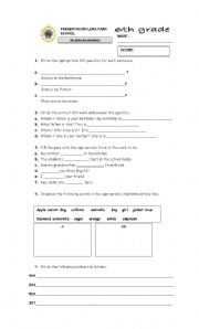 English worksheet: QUIZ