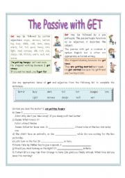 English Worksheet: The Passive with get