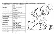 English Worksheet: Pauls trip around Europe