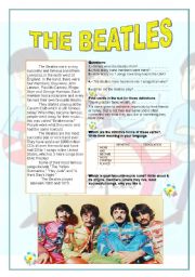 English Worksheet: Which Beatle are you? The Beatles