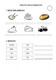 English worksheet: i like / i dont like + food