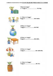 prepositions of place