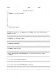 English worksheet: Night Study Guide