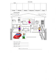 English worksheet: MY HOUSE