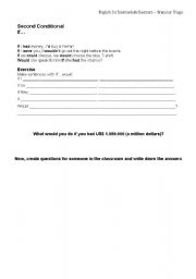 English Worksheet: Second Conditional