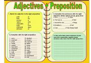 English Worksheet: Adjective + Preposition