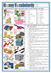 English Worksheet: Money Vocabulary (part 1)