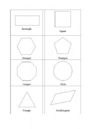 English Worksheet: Lower ability shapes and names
