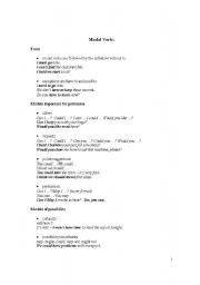 English worksheet: Pre-Intermediate Modals