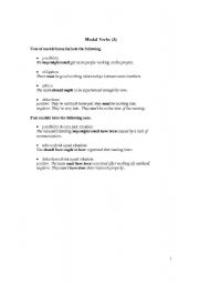 English Worksheet: Upper-Intermediate Modals