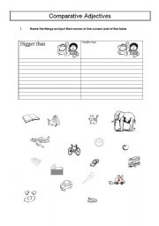 English Worksheet: Comparatives