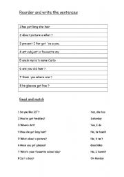 English worksheet: comprehension test - reading and writing
