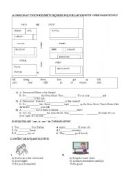 English Worksheet: describing location