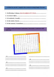 English worksheet: Grammar Test Simple Present or Present Continuous-ELEMENTARY-page 2 of 3