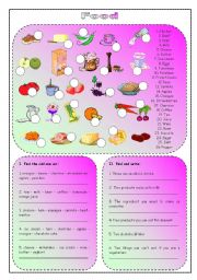 English Worksheet: Food