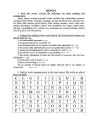 English Worksheet: money  exercises